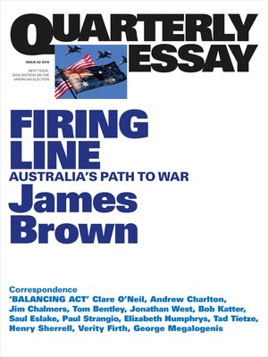 cover image of Quarterly Essay 62 Firing Line